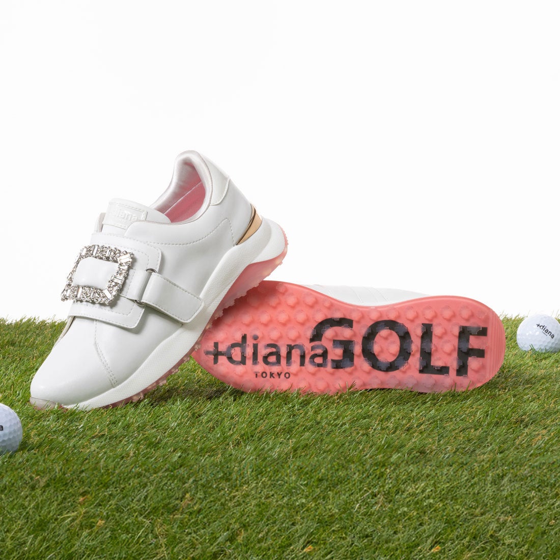 プラスダイアナ ＋diana 【+dianaGOLF】バックル付きゴルフシューズ