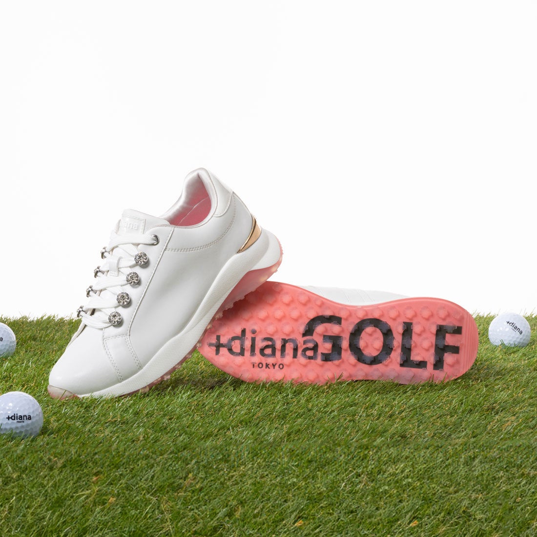 プラスダイアナ ＋diana 【+dianaGOLF】レースアップゴルフシューズ