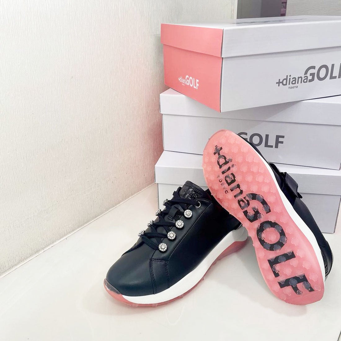 プラスダイアナ ＋diana 【+dianaGOLF】レースアップゴルフシューズ