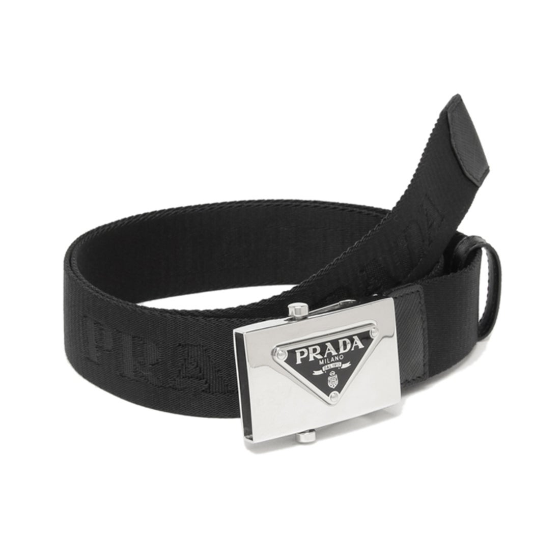 プラダ PRADA ベルト トライアングルロゴ ブラック メンズ PRADA