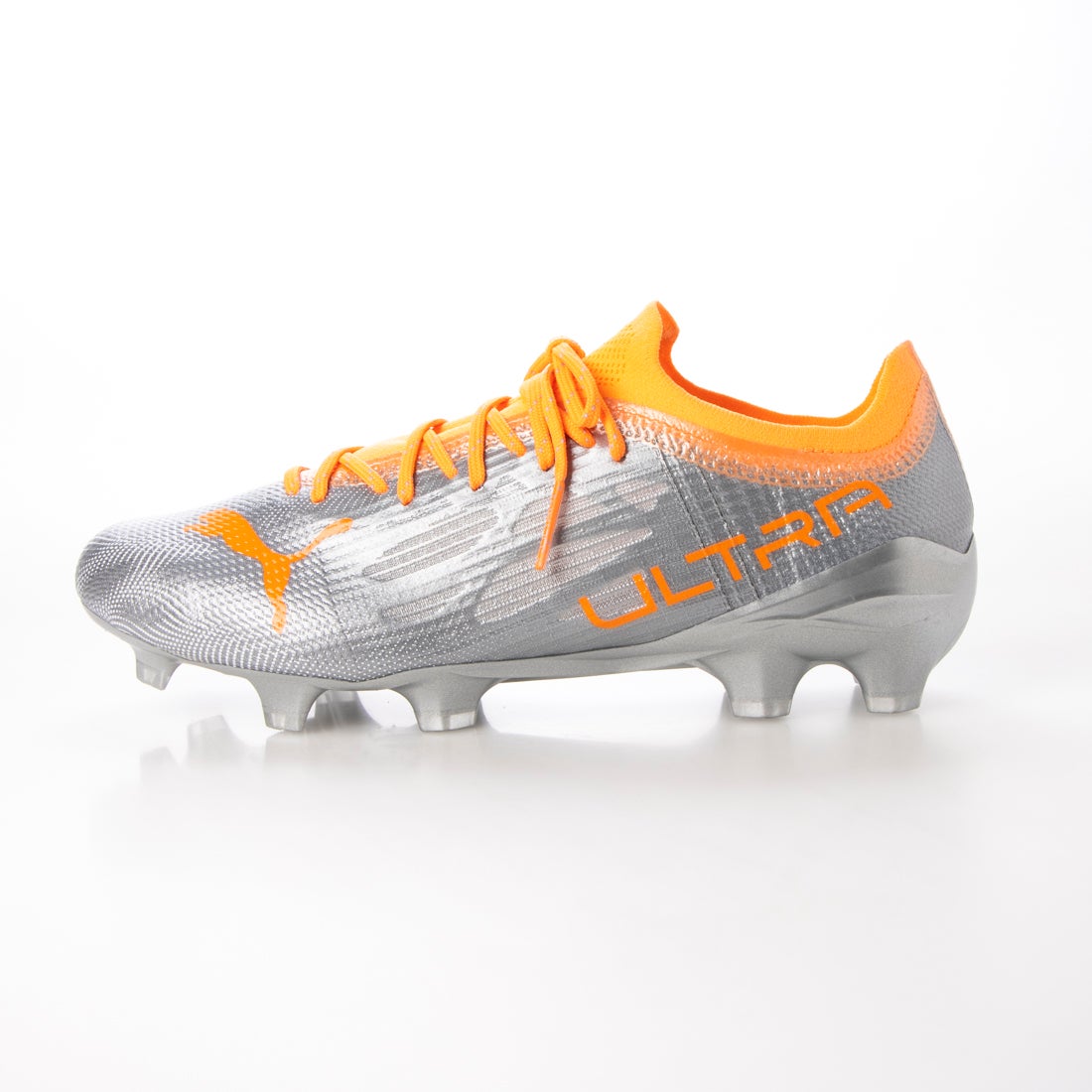 PUMA プーマ ウルトラ 1.4 FG/AG (ロングパイル)(シルバー×オレンジ