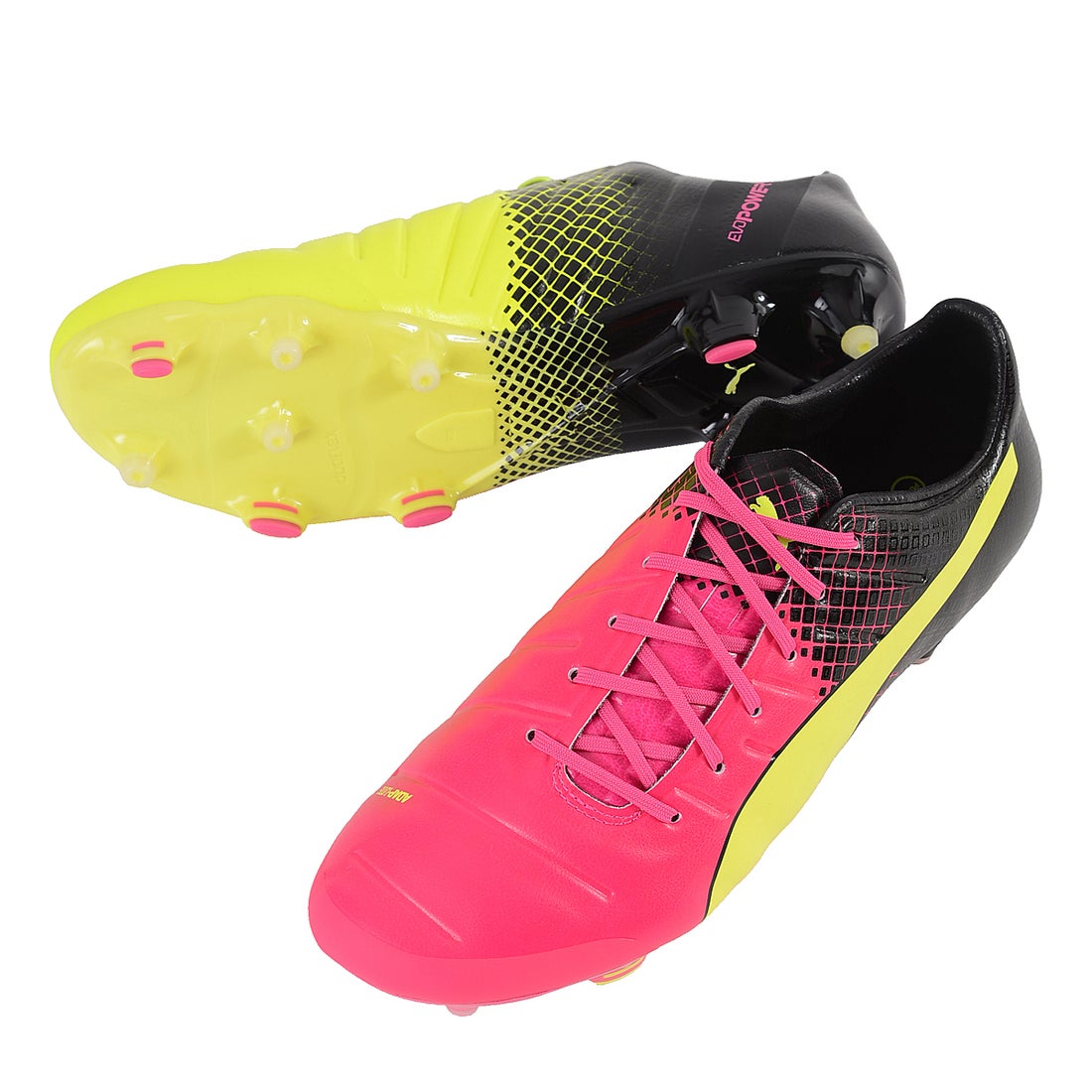 PUMA プーマ エヴォパワー 1.3 トリックス FG(ピンク×イエロー) 103581