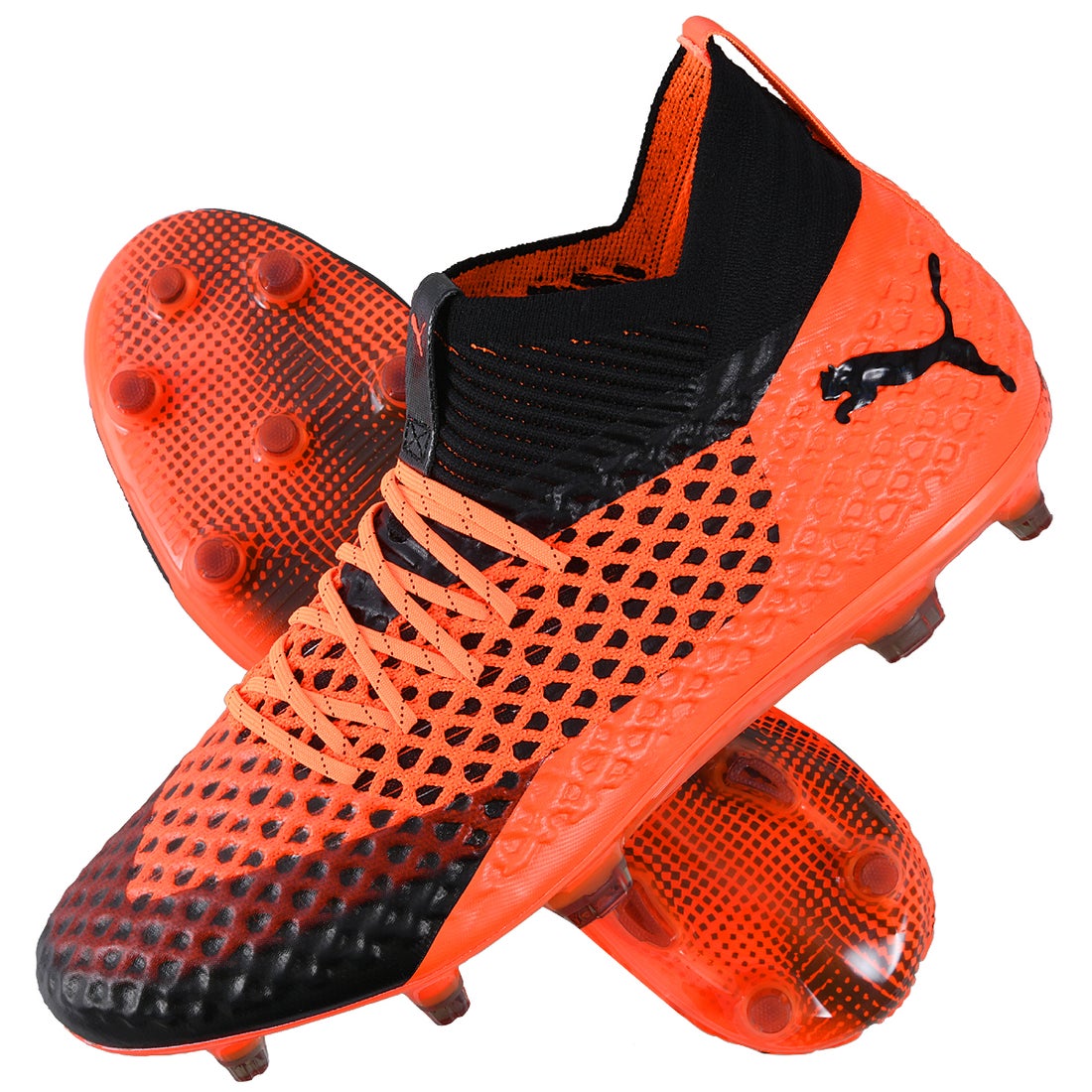 PUMA プーマ フューチャー 2.1 NETFIT FG/AG(ブラック×オレンジ