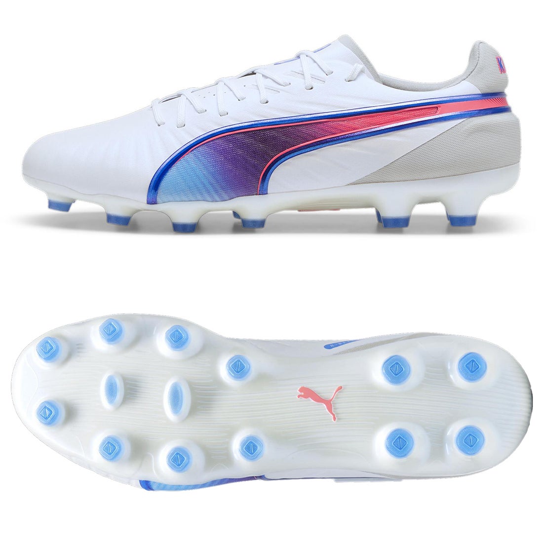 PUMA プーマ キング アルティメット HG/AG(ホワイト×ブルー) 107867 02