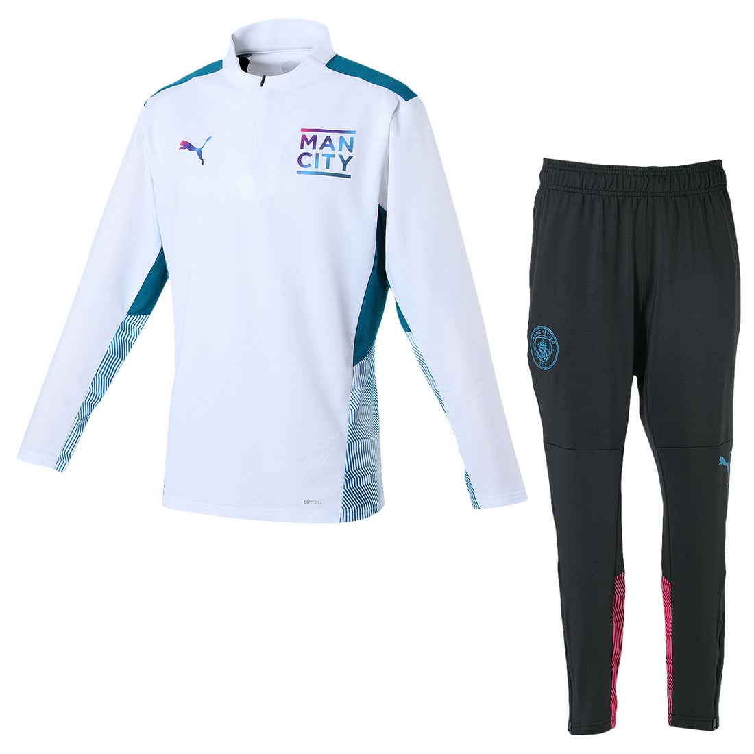 PUMA マンチェスターシティ 21/22 トレーニング1/4ジップトップ&パンツ