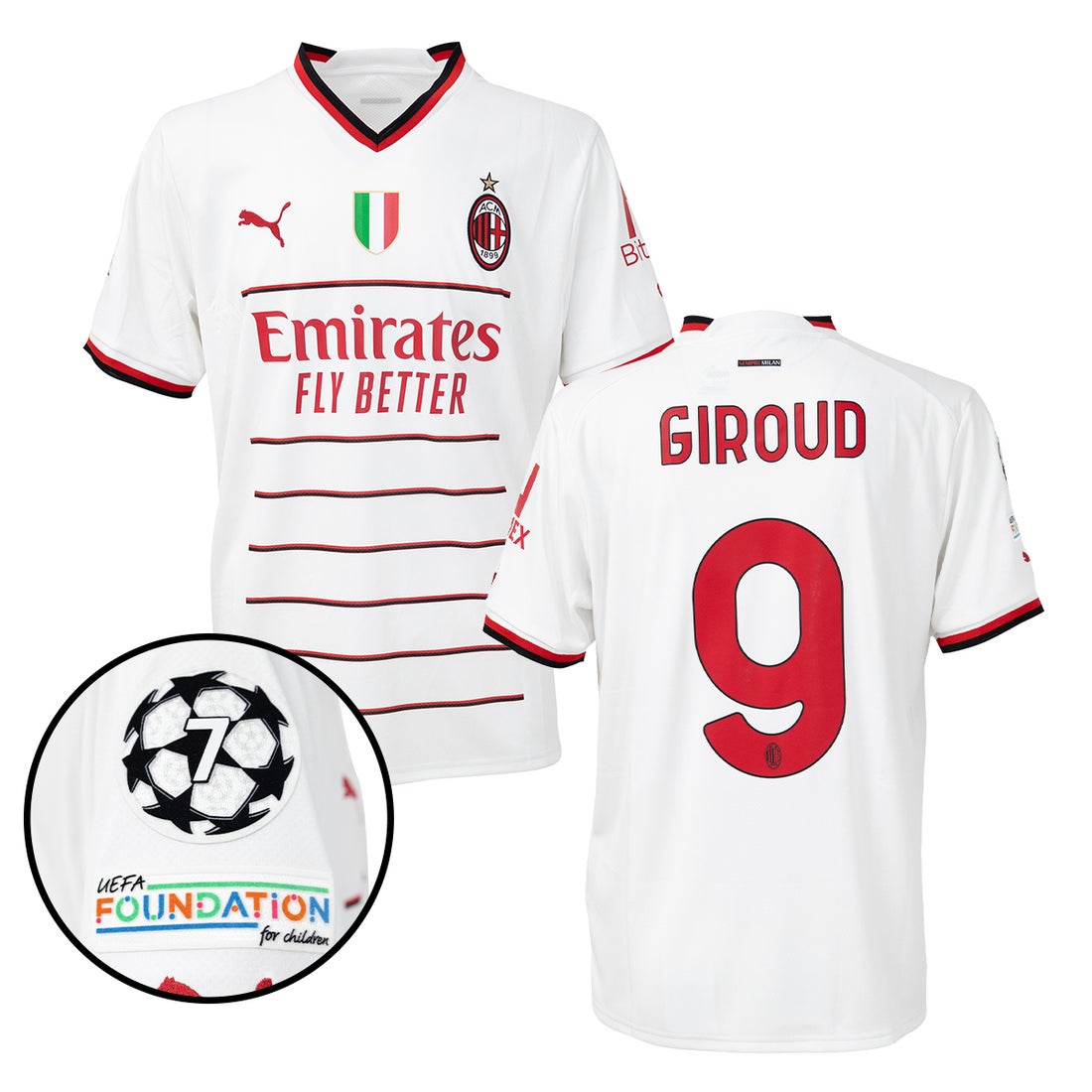 PUMA ACミラン 22/23 ユニフォーム アウェイ 半袖 レプリカ #9.ジルー