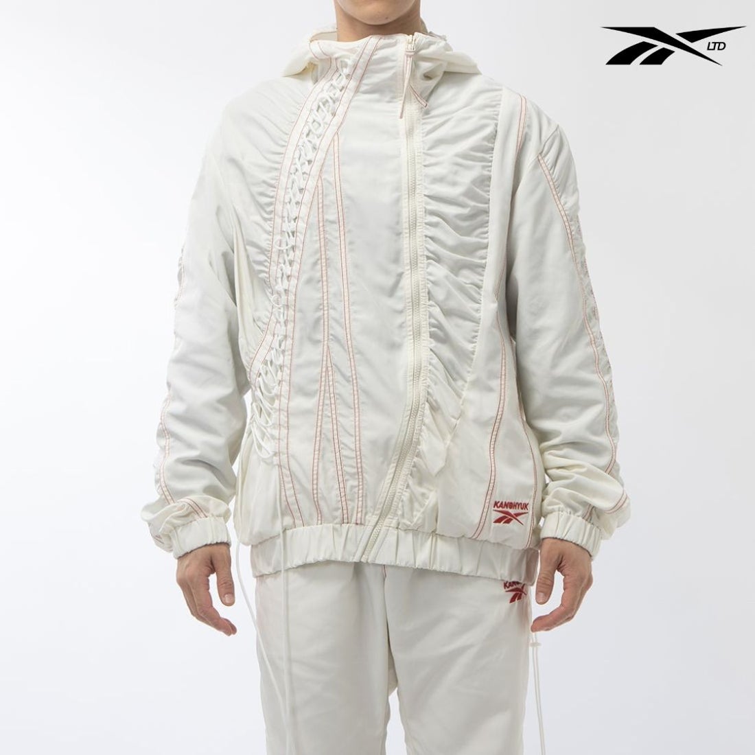 KANGHYUK フードジャケット / HOODED JACKET （ホワイト/レッド