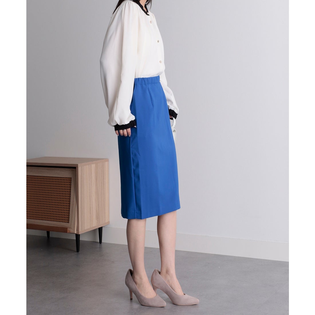 ラナン RANAN 美脚シルエット防シワストレッチタイトスカート