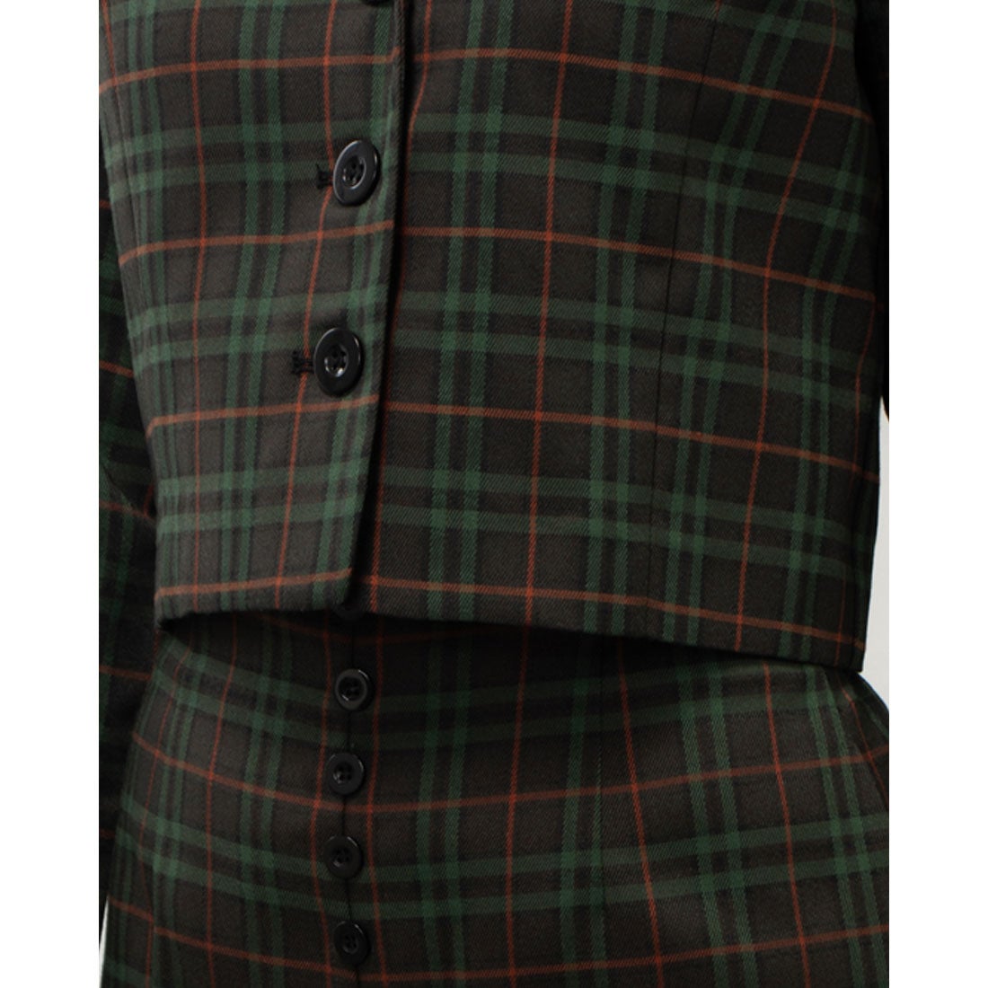 ラナン RANAN レトロタータンチェックセットアップ （グリーンケイ