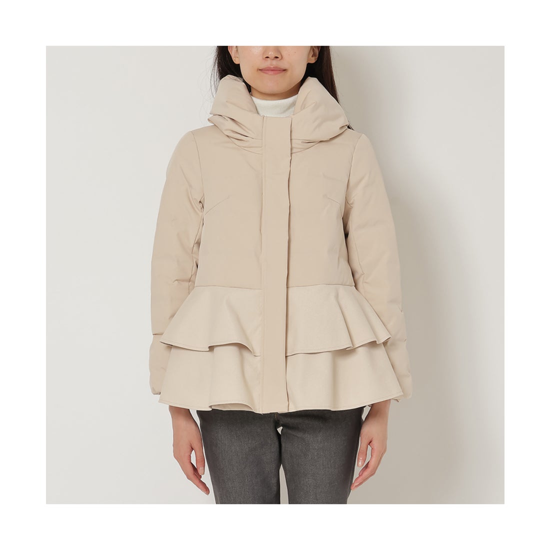 ローズティアラ RoseTiara リボン襟ダウンコート （ピンク