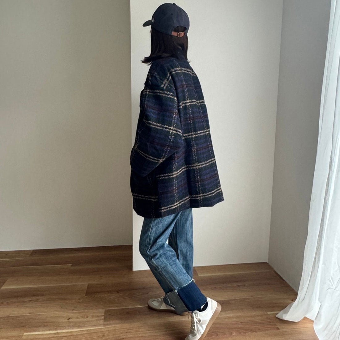 ロディック Rodic レディース チェックハーフコート チェスターコート