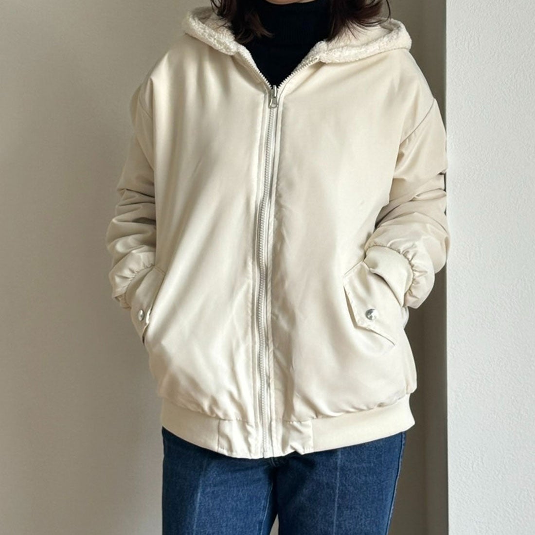 ロディック Rodic レディース ボア ブルゾン リバーシブル ボア