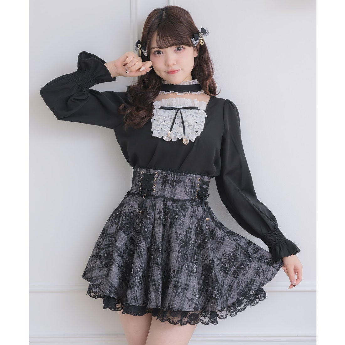 ロジータ ROJITA メイドライクフリルトップス （ブラック