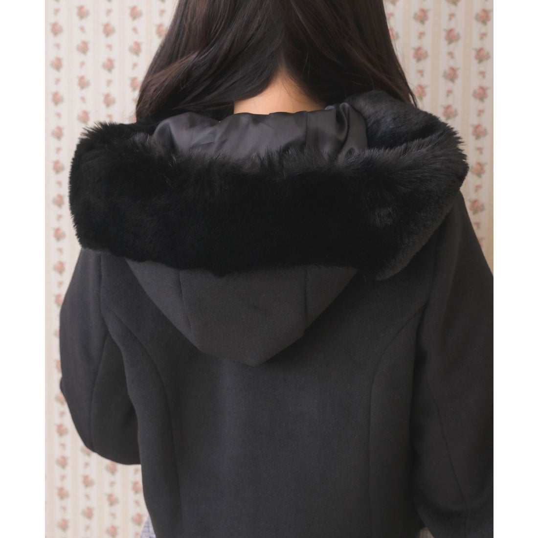 ロジータ ROJITA ハートバックルショートコート （ブラック） -靴