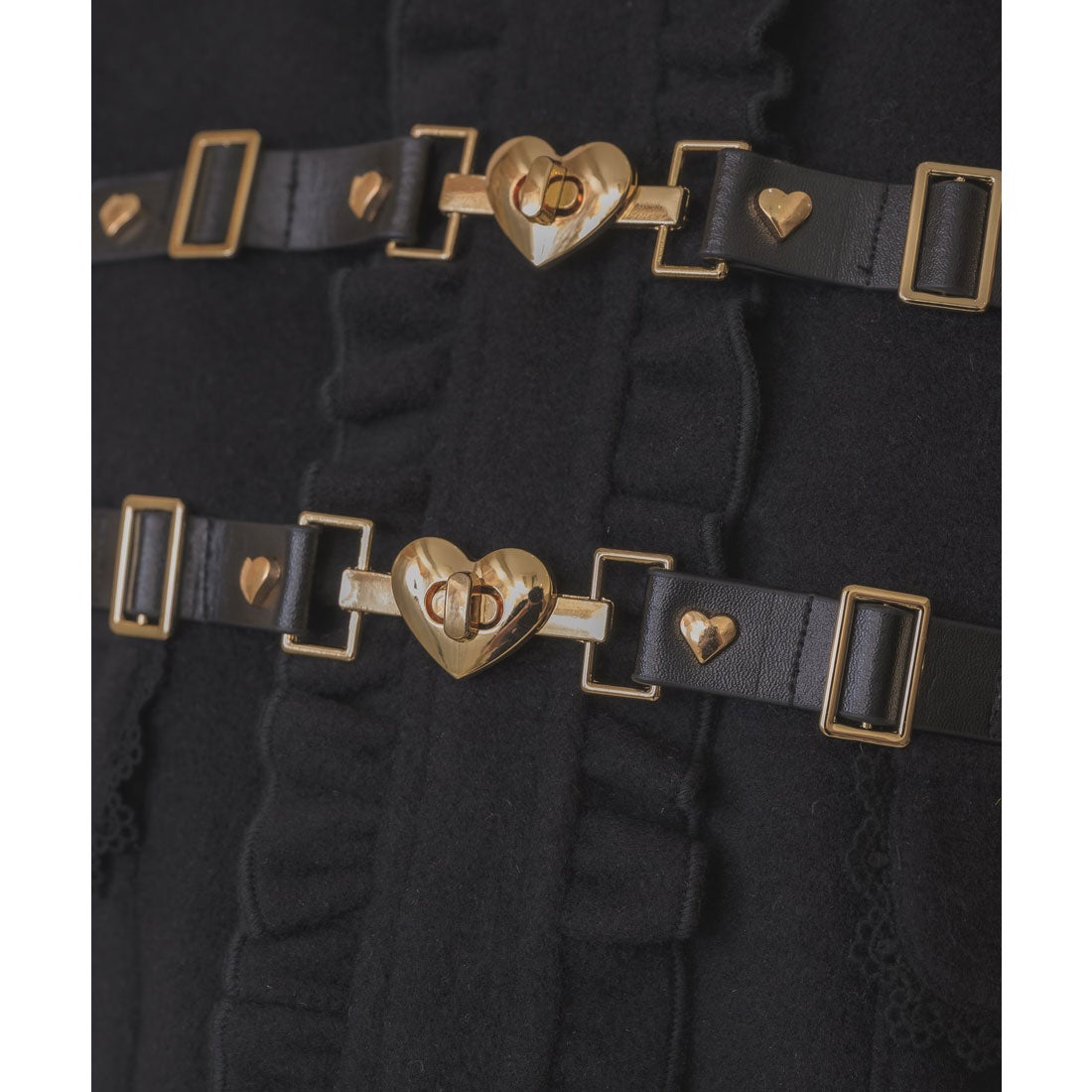 ロジータ ROJITA ハートバックルショートコート （ブラック