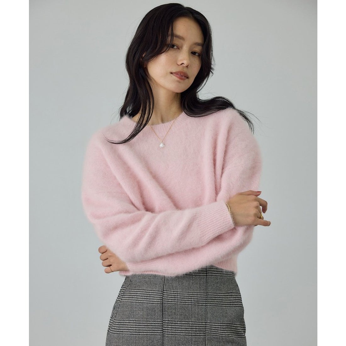 ロペ ROPE' フォックスカシミヤニットプルオーバー/イージーケア