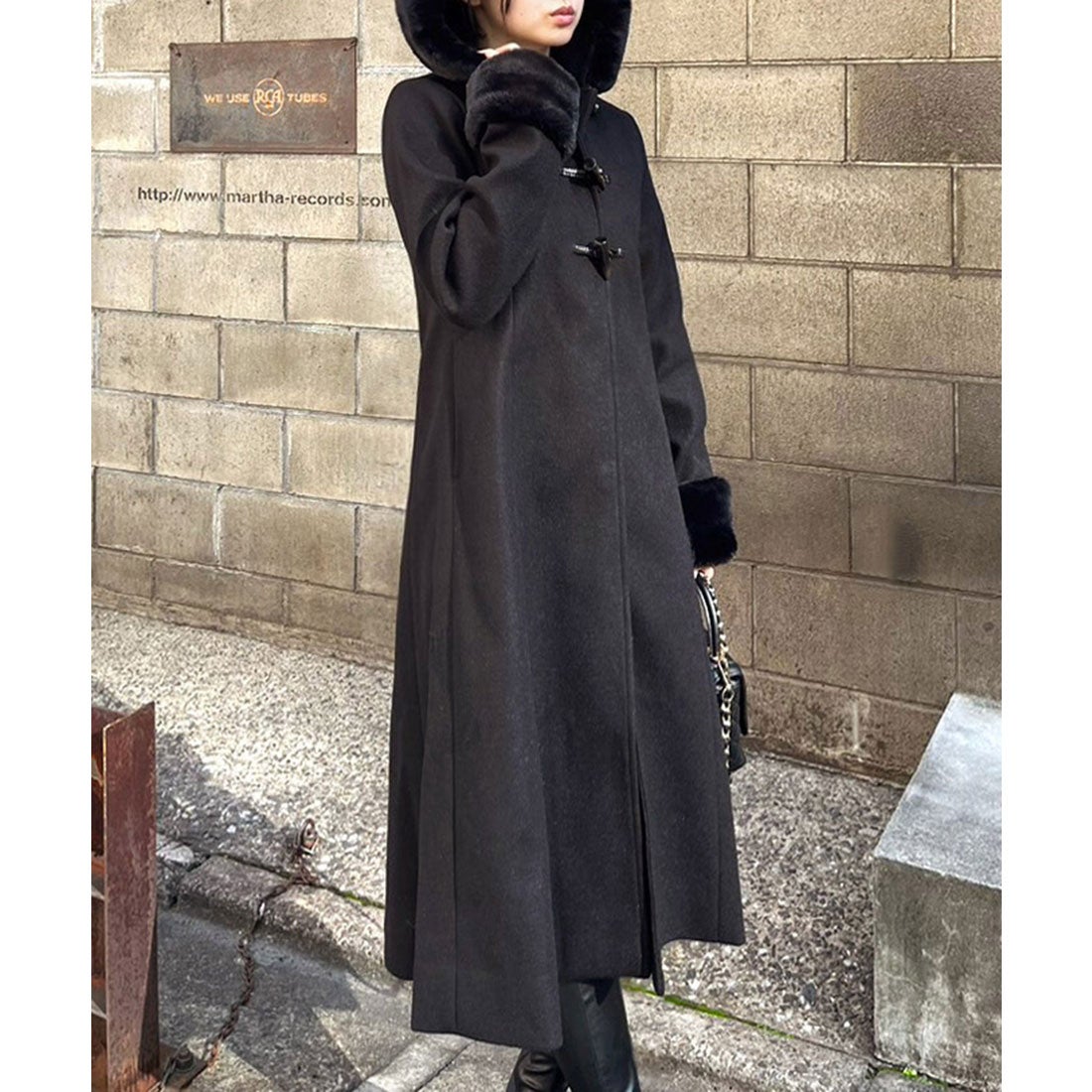 ロイヤルパーティー ROYAL PARTY ファー付ロングダッフルコート