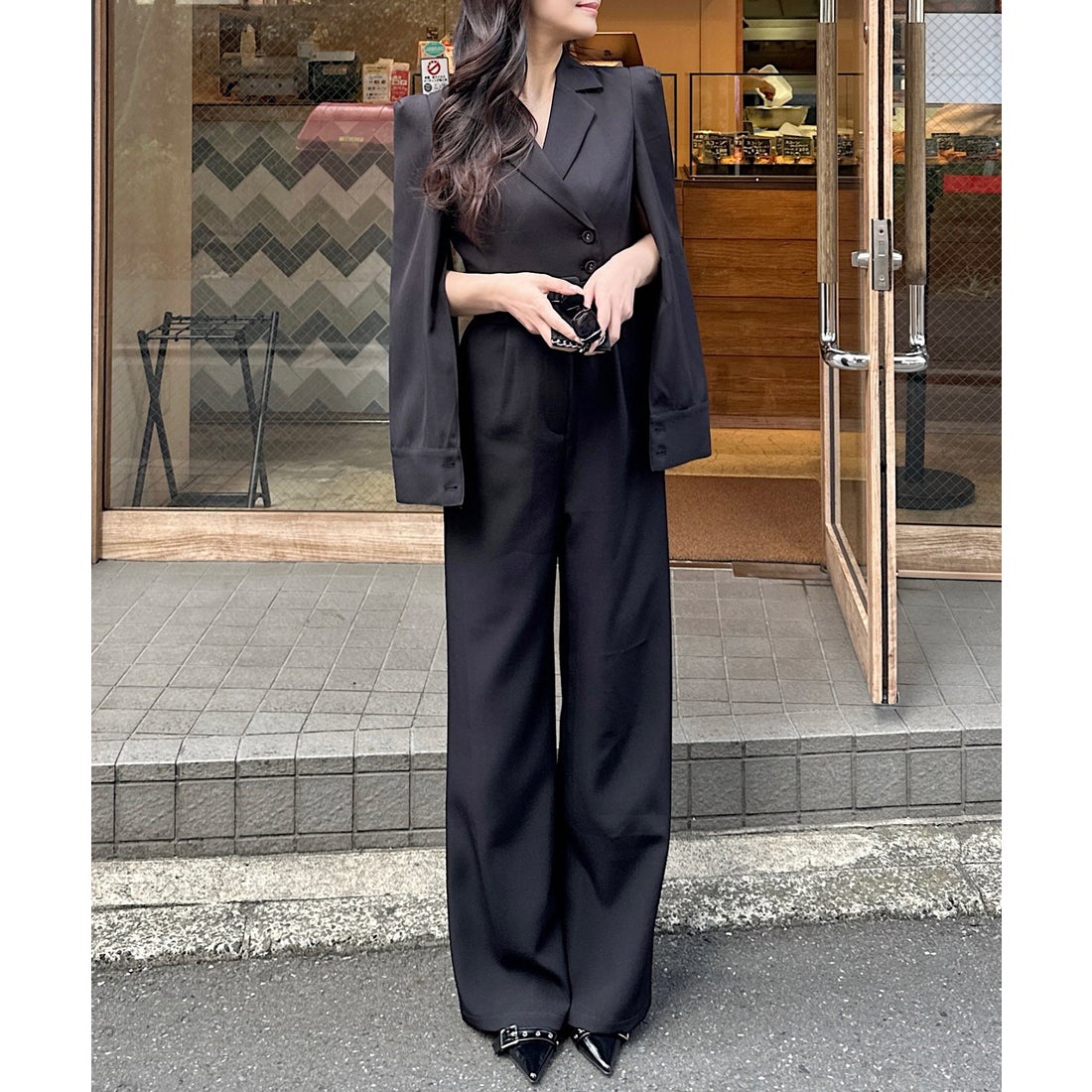 ロイヤルパーティー ROYAL PARTY 【丈が選べる】ベルト付ケープ風