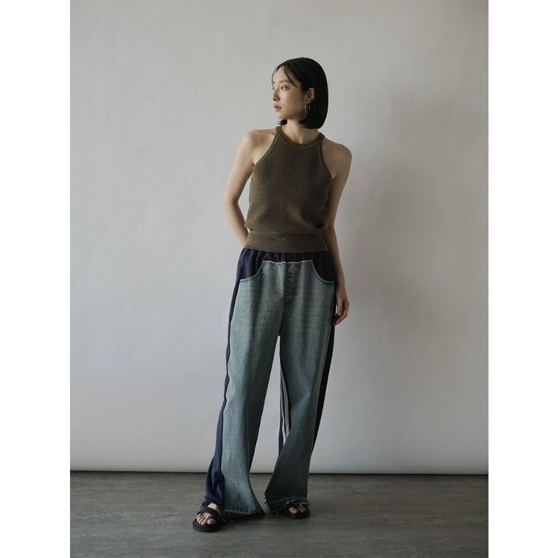 ラディエイト RADIATE デニムドッキングスウェットパンツ （ライト