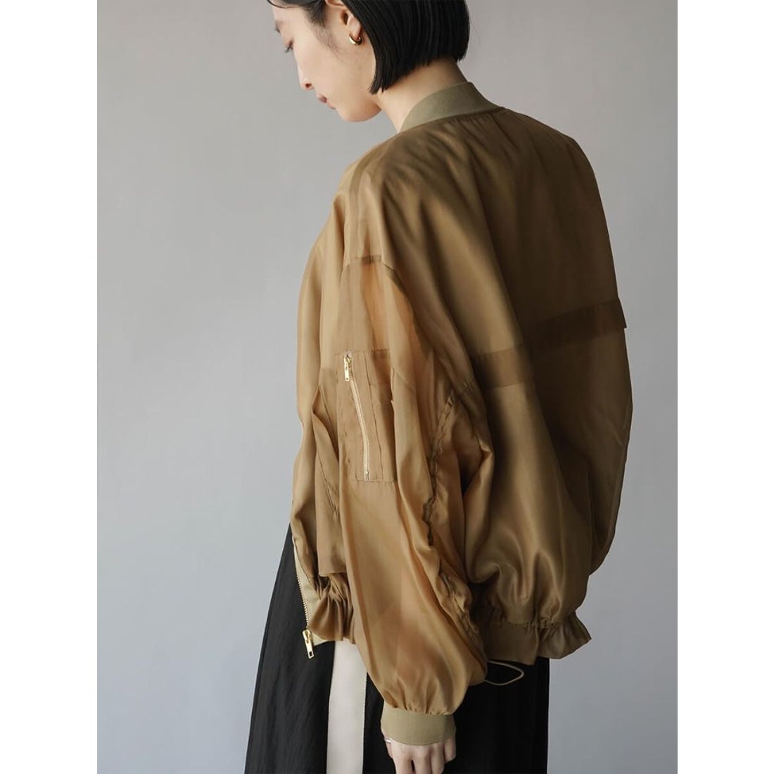 ラディエイト RADIATE シアーMA-1ブルゾン （グレー） -ファッション