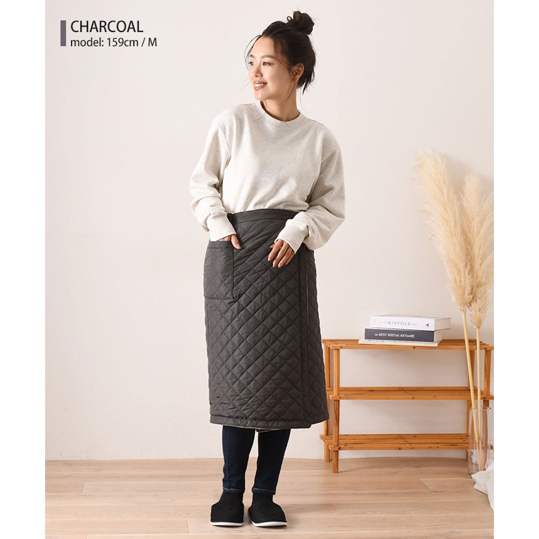 リアルスタイル REAL STYLE 巻きスカート ロング 腰巻き フリース