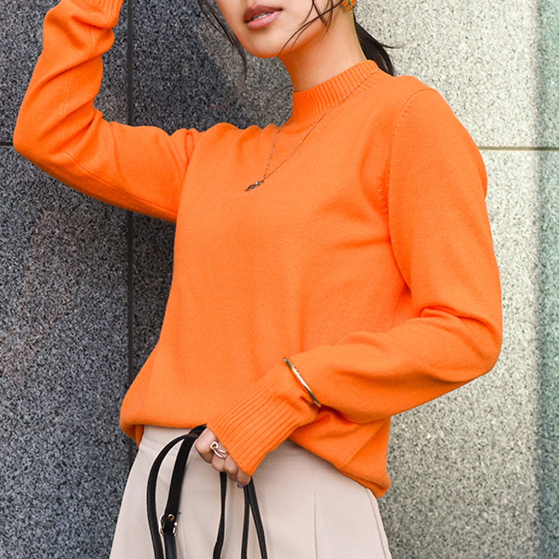 リアルスタイル REAL STYLE ニット 長袖 ハイネック ボトルネック