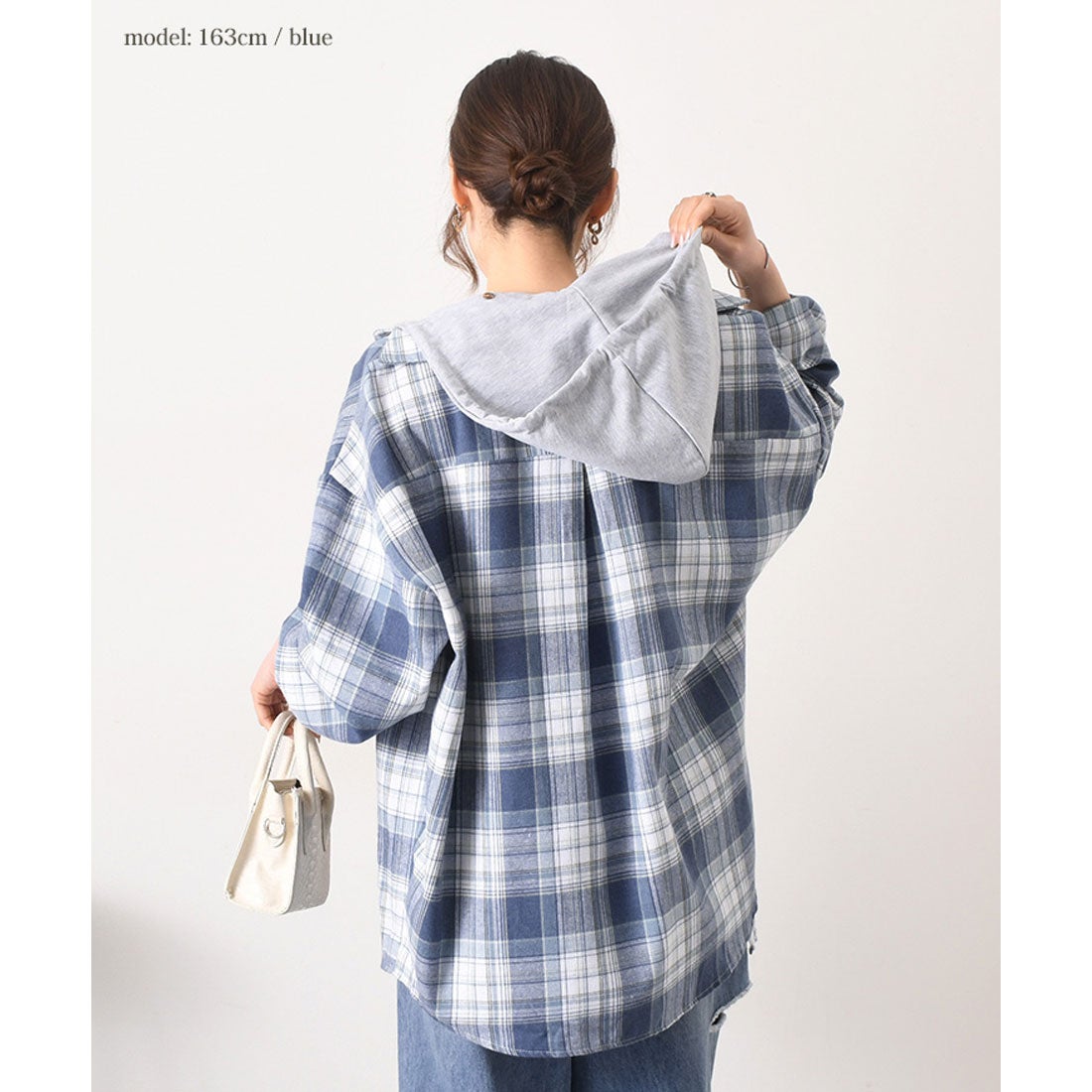 リアルスタイル REAL STYLE シャツ レディース チェック柄 フード付き