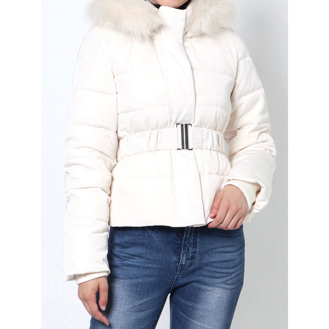 リゼクシー RESEXXY ショートダウンジャケット （ホワイト） -靴