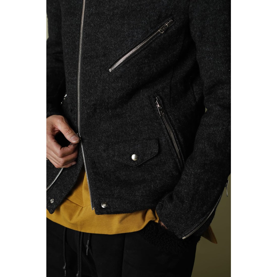 リップヴァンウィンクル RIPVANWINKLE WOOL JERSEY RIDERS （T.BLACK