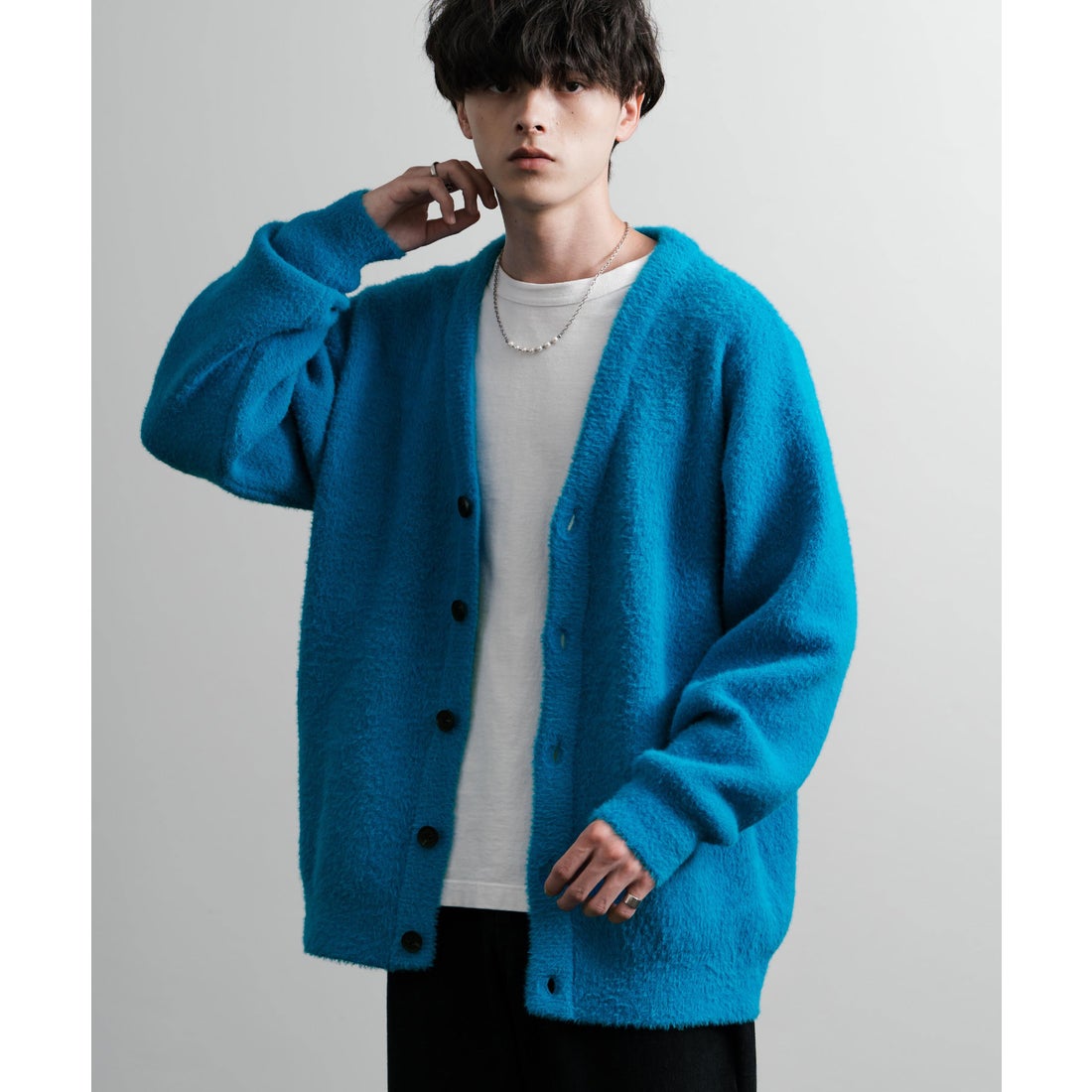 ロッキーモンロー Rocky Monroe カーディガン ニット 無地 メンズ