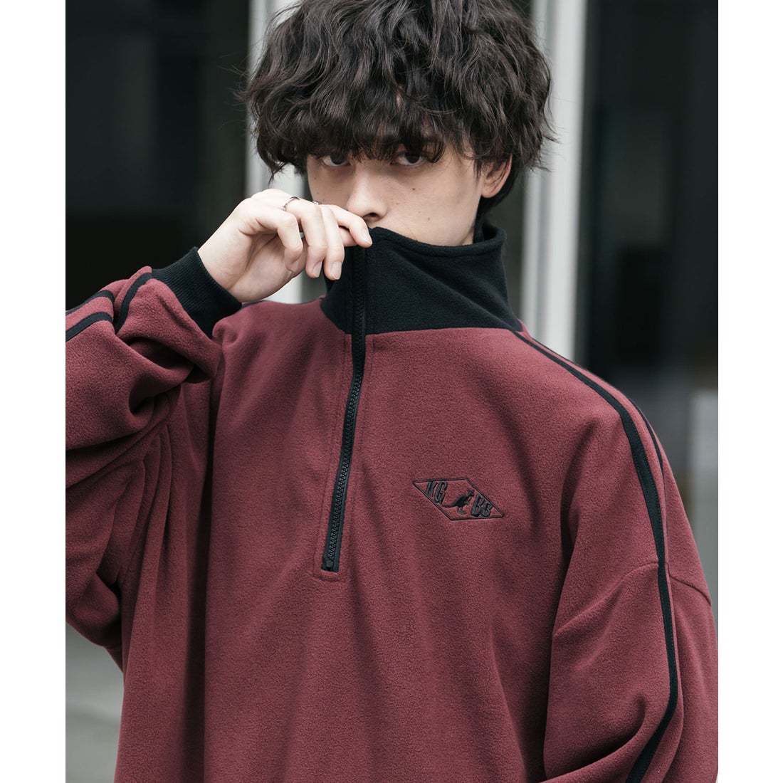 ロッキーモンロー Rocky Monroe KANGOL 別注 フリース ハーフジップ