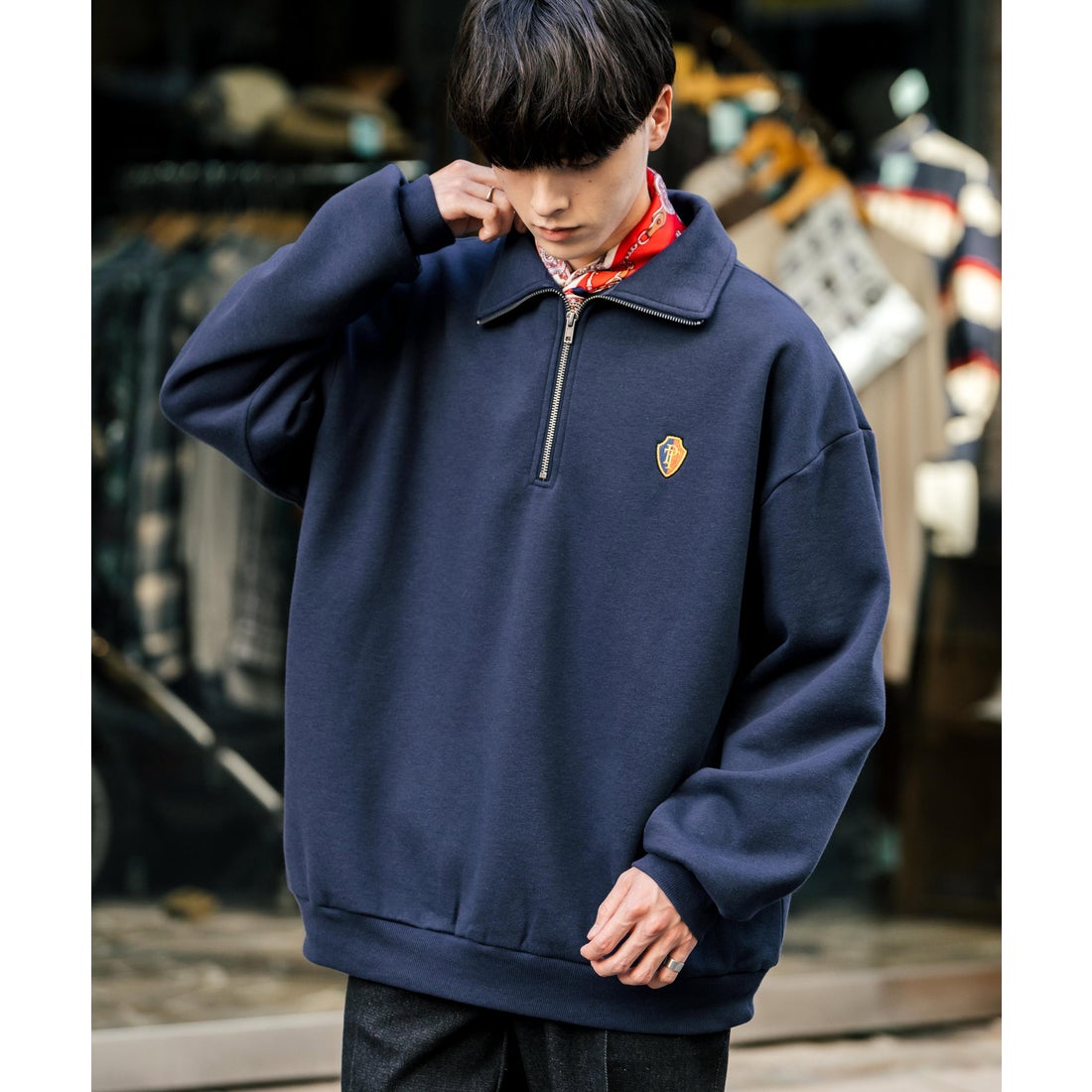 ロッキーモンロー Rocky Monroe ハーフジップ スウェット トレーナー
