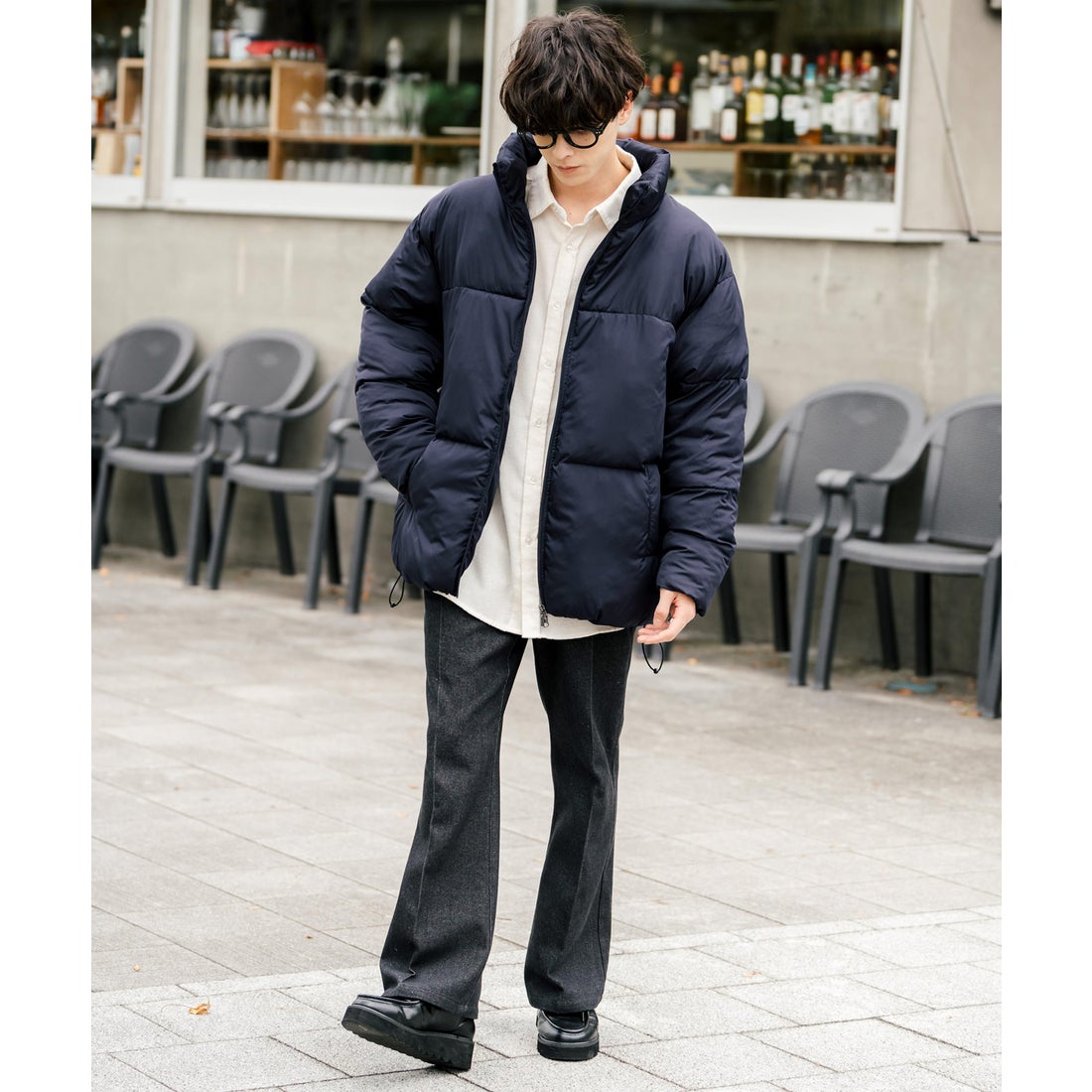 ロッキーモンロー Rocky Monroe ファイバーダウンジャケット メンズ