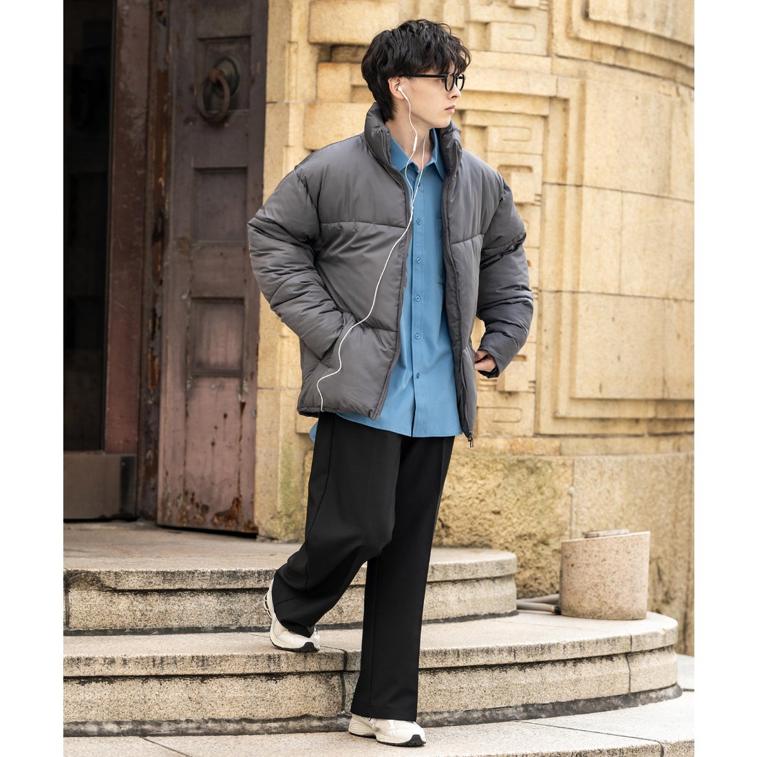 ロッキーモンロー Rocky Monroe ファイバーダウンジャケット メンズ