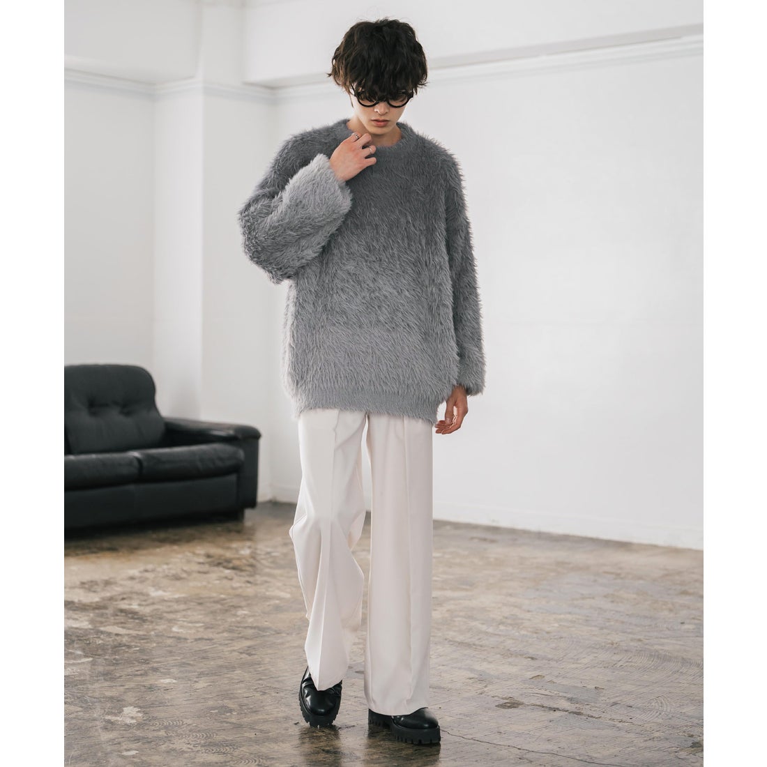 ロッキーモンロー Rocky Monroe ニット フェザーヤーン シャギーニット