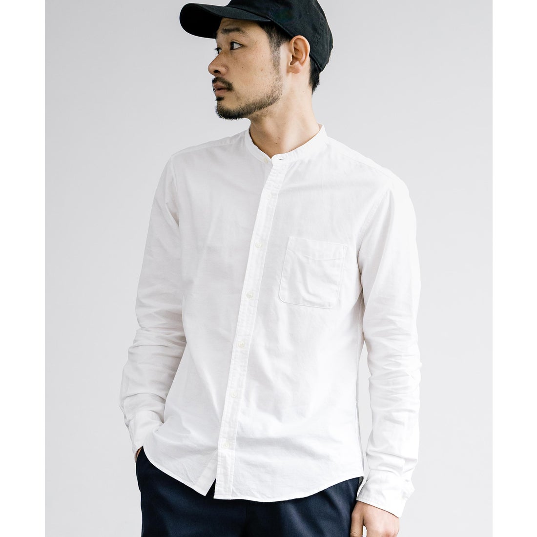 ロッキーモンロー Rocky Monroe バンドカラー 長袖 メンズ レディース