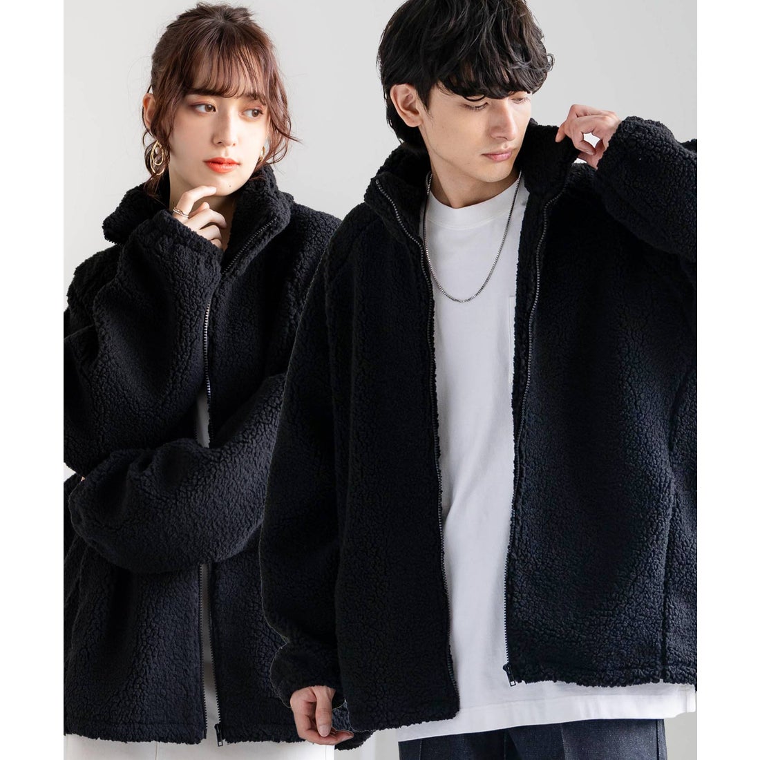 ロッキーモンロー Rocky Monroe ボアジャケット メンズ フリース