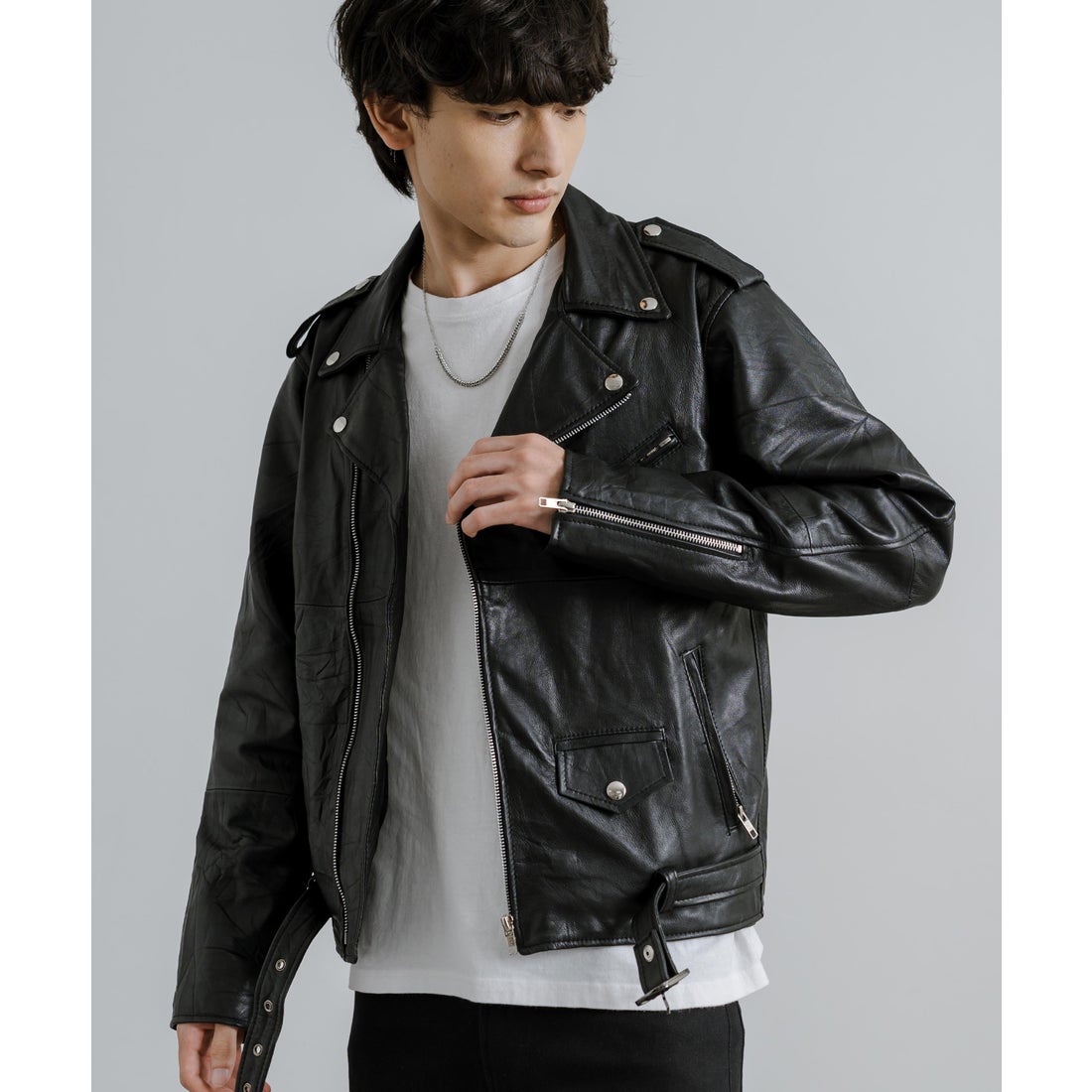 ロッキーモンロー Rocky Monroe レザージャケット ダブルライダース