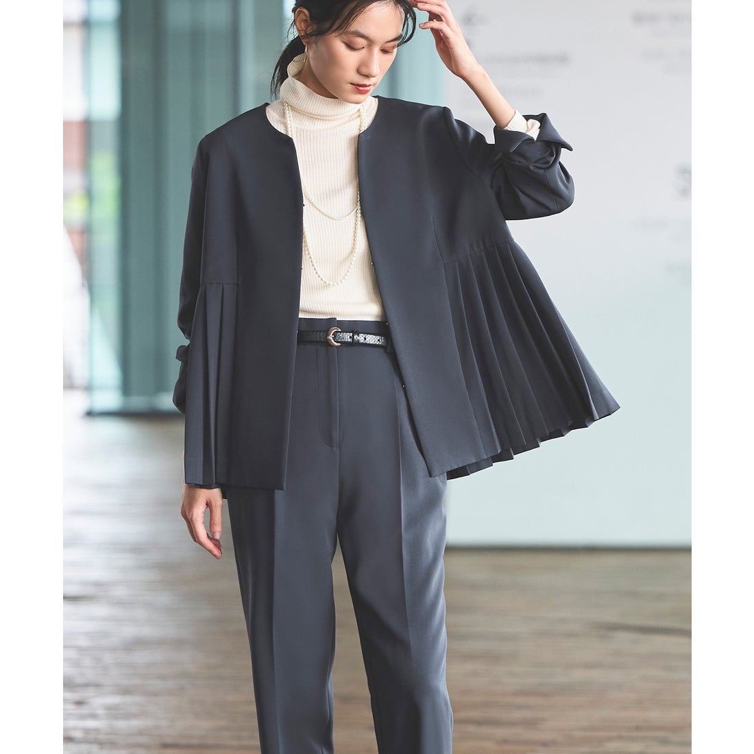 ルイルエブティック RUIRUE BOUTIQUE 2点セット ｜ サイドプリーツ