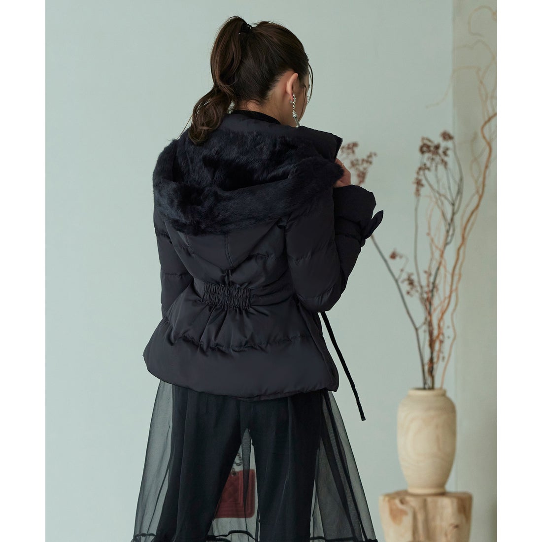 ルイルエブティック RUIRUE BOUTIQUE 洗える ｜ ラビットファーフード