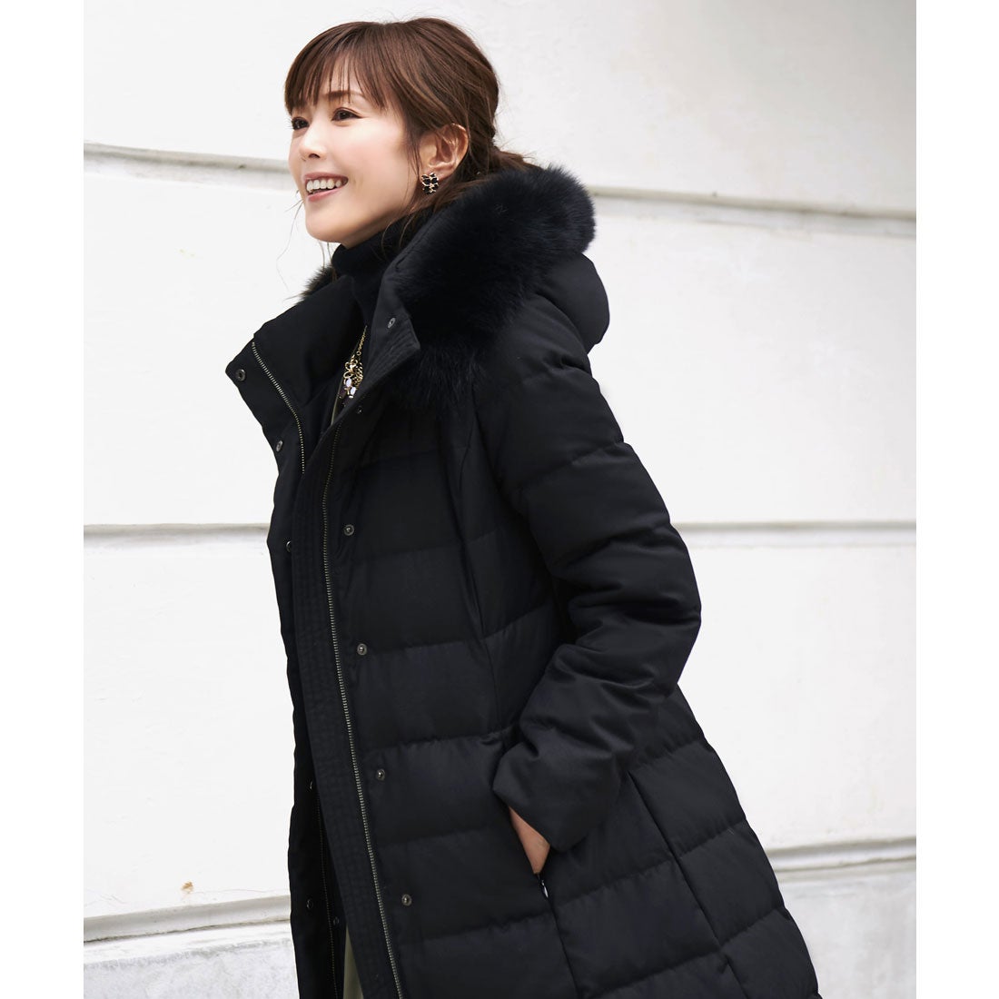 ルイルエブティック RUIRUE BOUTIQUE ベルト付きフォックスファー