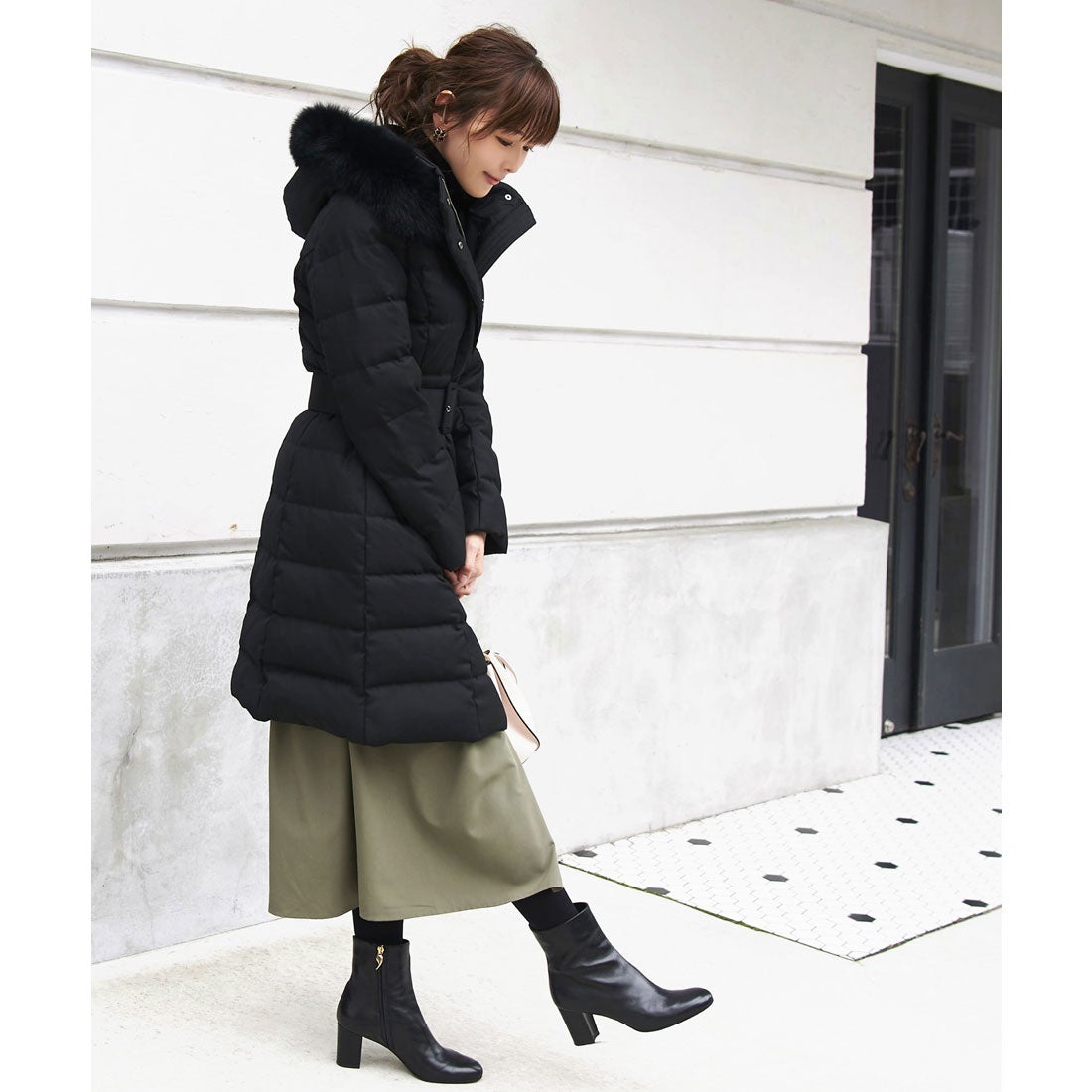 ルイルエブティック RUIRUE BOUTIQUE ベルト付きフォックスファー