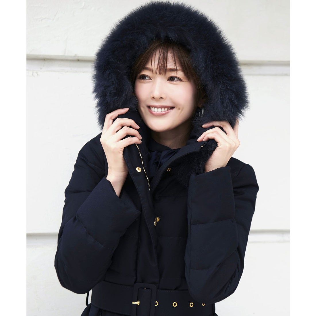 ルイルエブティック RUIRUE BOUTIQUE ベルト付きフォックスファー