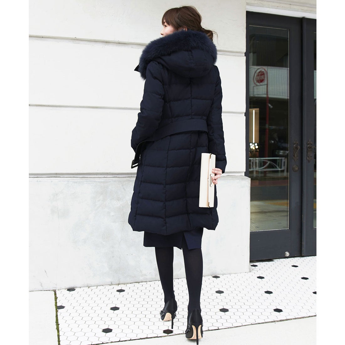 ルイルエブティック RUIRUE BOUTIQUE ベルト付きフォックスファー