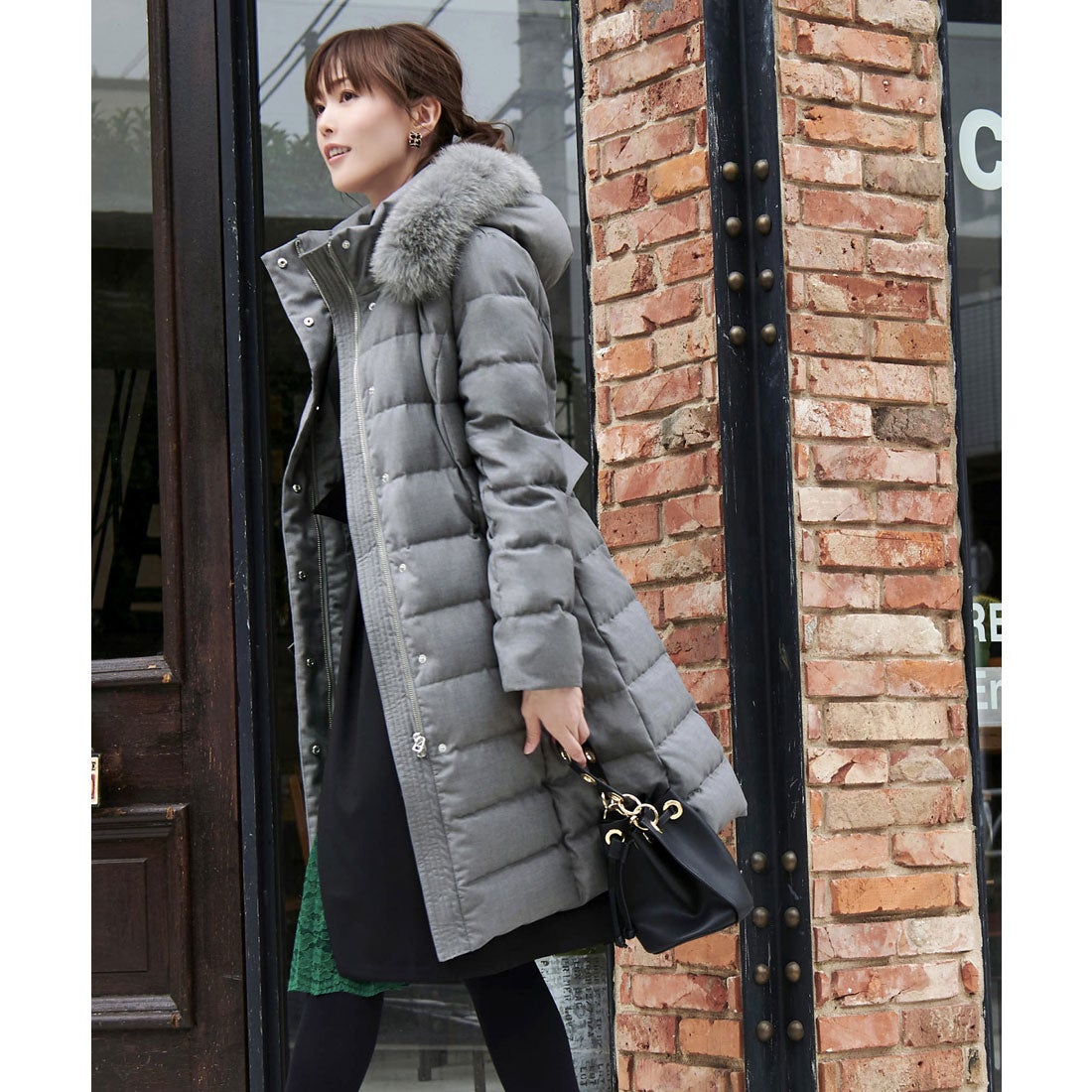 ルイルエブティック RUIRUE BOUTIQUE ベルト付きフォックスファー