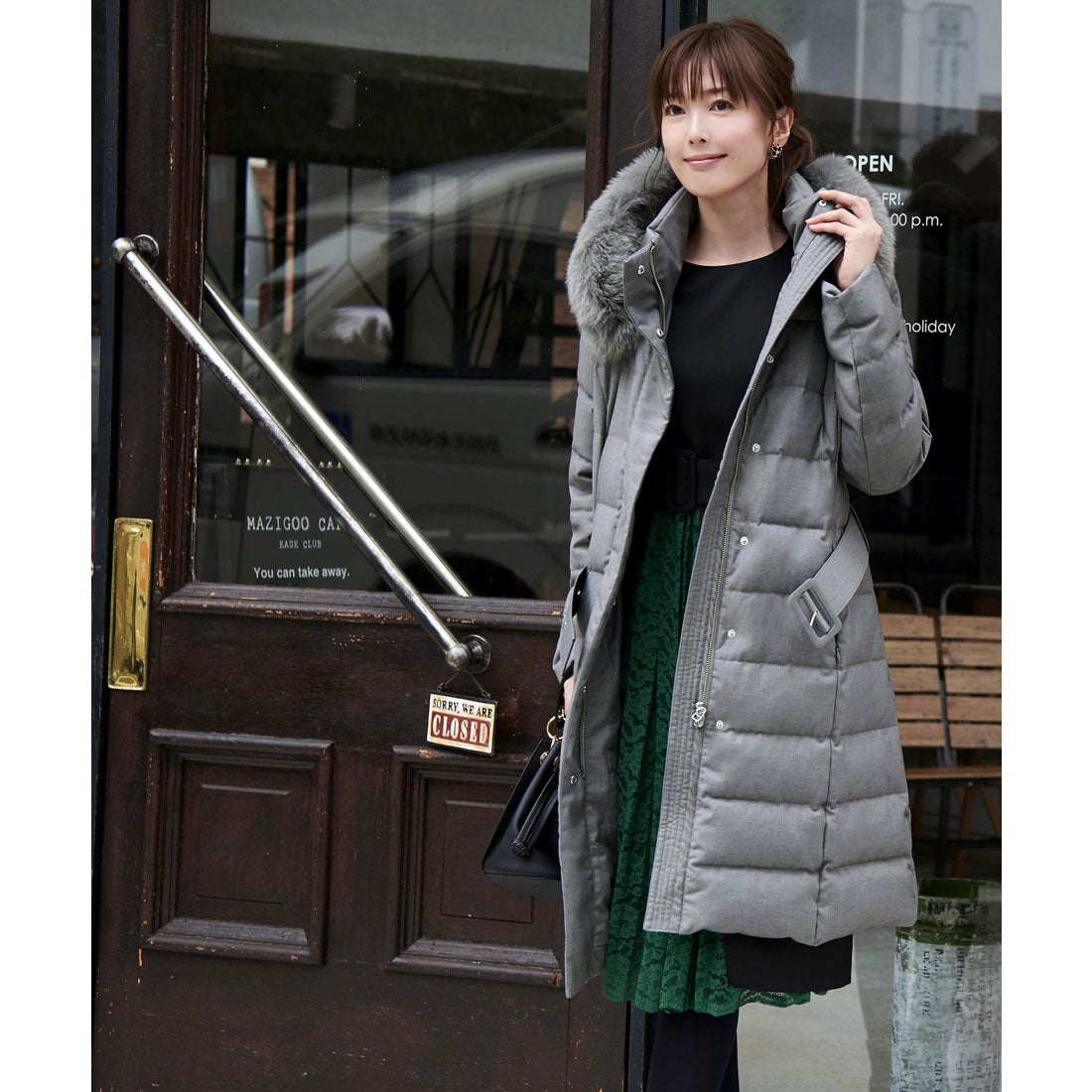 ルイルエブティック RUIRUE BOUTIQUE ベルト付きフォックスファー