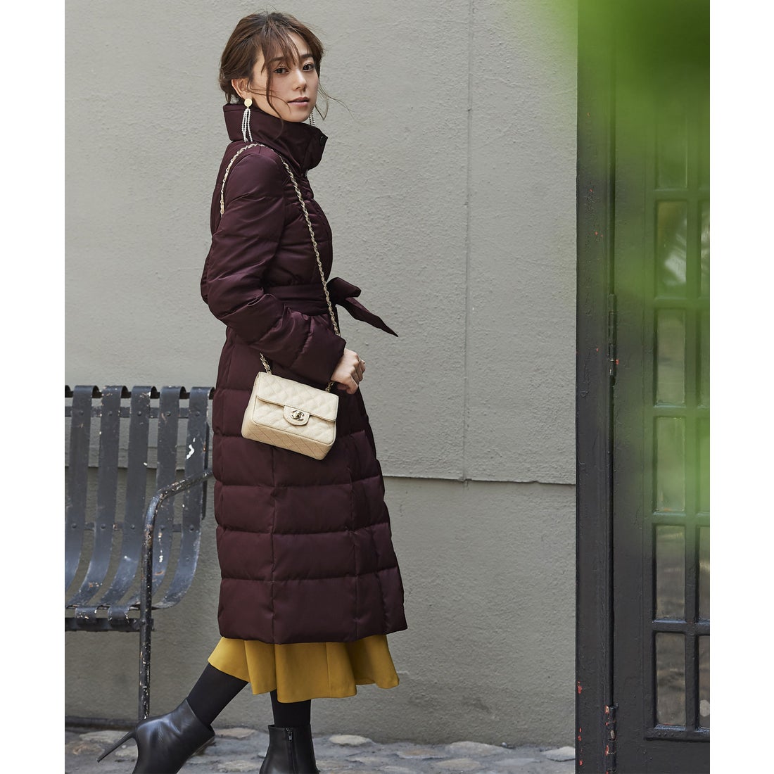 ルイルエブティック RUIRUE BOUTIQUE リバーシブルダウンマフラー付き