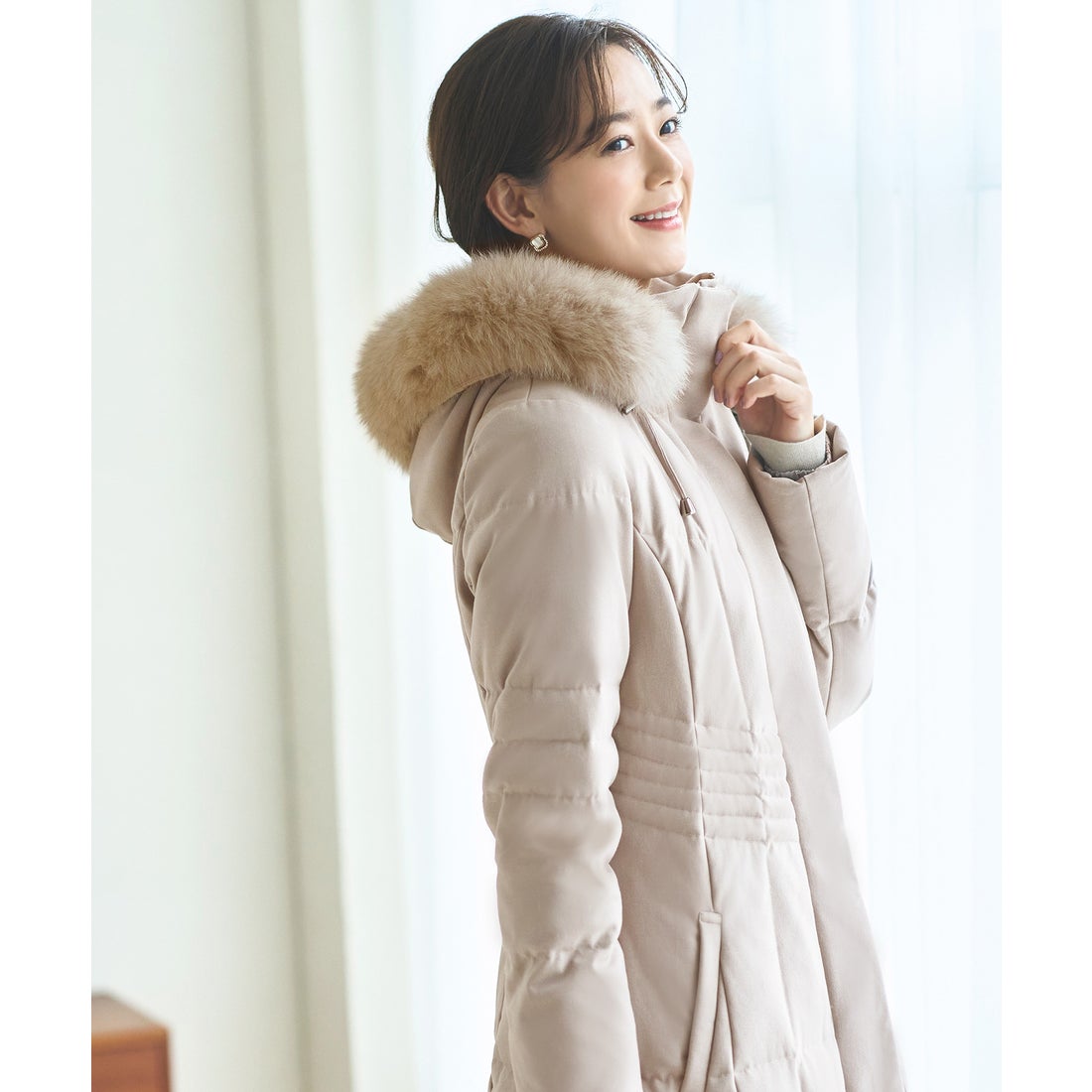 ルイルエブティック RUIRUE BOUTIQUE フォックスファー付きダウン