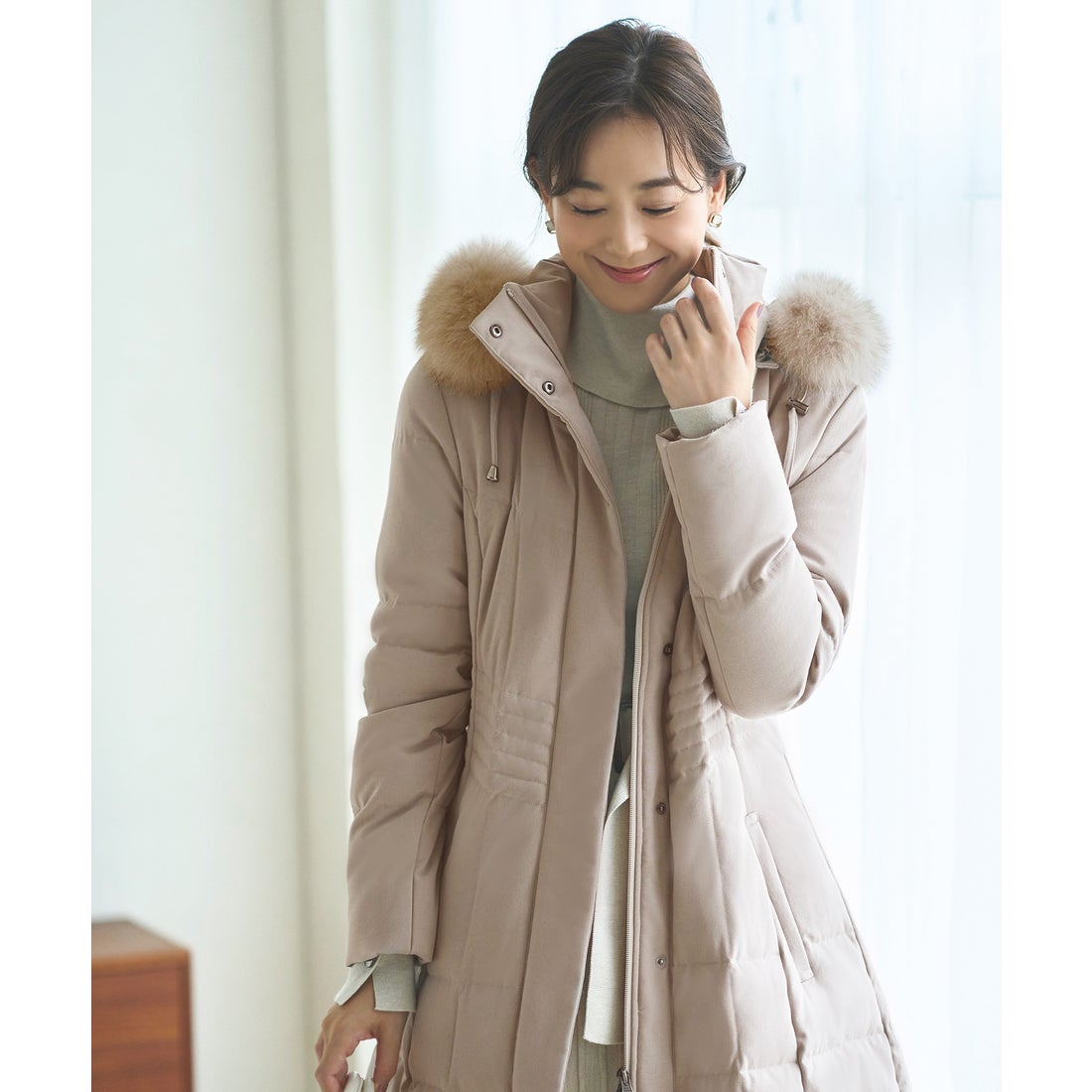 ルイルエブティック RUIRUE BOUTIQUE フォックスファー付きダウン