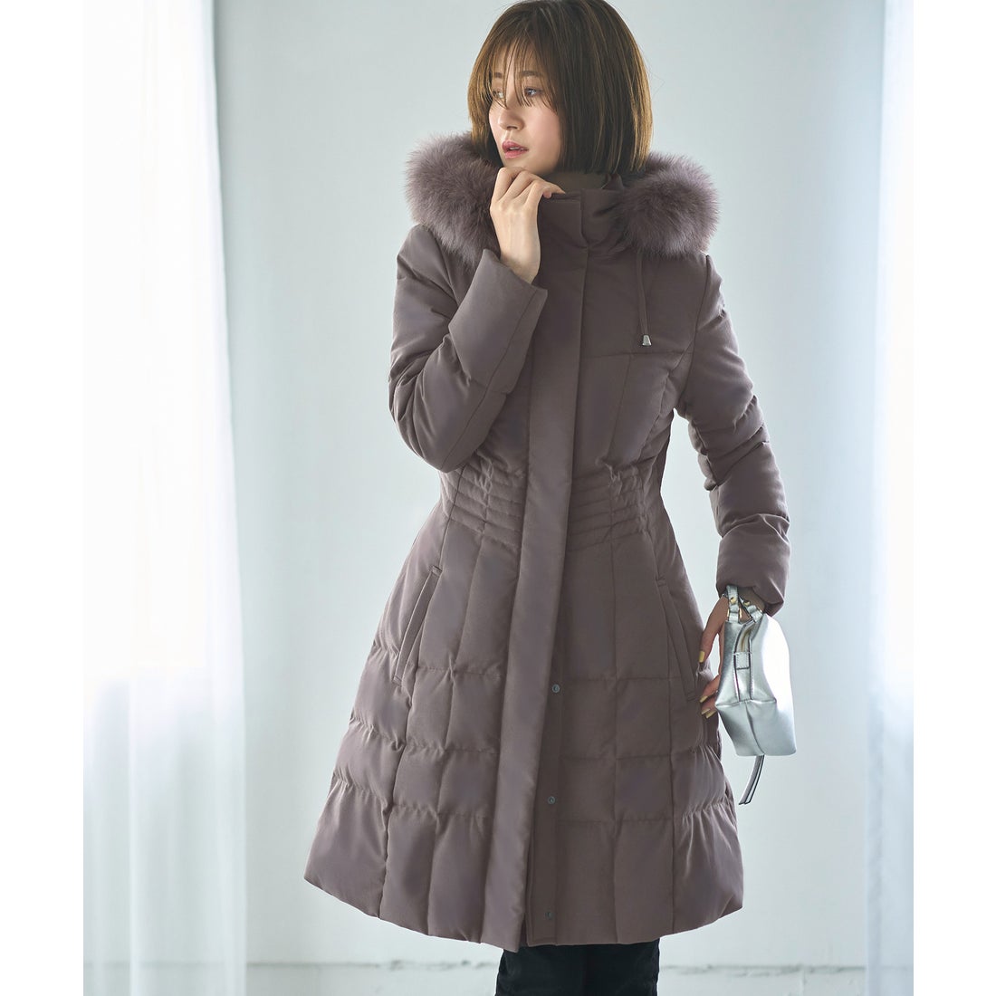 ルイルエブティック RUIRUE BOUTIQUE フォックスファー付きダウン